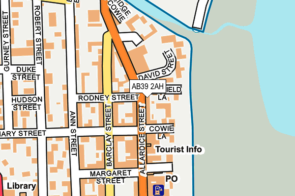 AB39 2AH map - OS OpenMap – Local (Ordnance Survey)