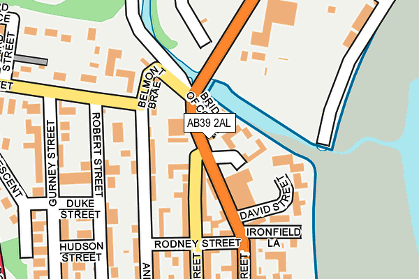 AB39 2AL map - OS OpenMap – Local (Ordnance Survey)