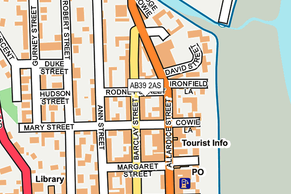 AB39 2AS map - OS OpenMap – Local (Ordnance Survey)