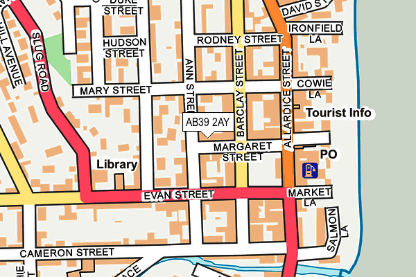 AB39 2AY map - OS OpenMap – Local (Ordnance Survey)