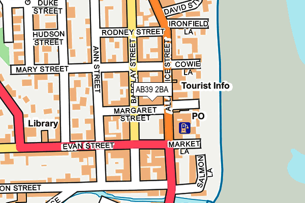 AB39 2BA map - OS OpenMap – Local (Ordnance Survey)