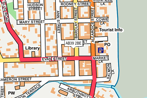 AB39 2BE map - OS OpenMap – Local (Ordnance Survey)