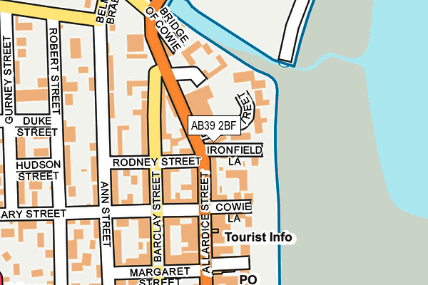 AB39 2BF map - OS OpenMap – Local (Ordnance Survey)