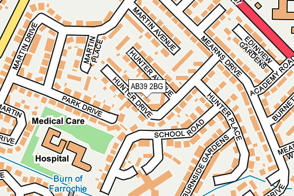 AB39 2BG map - OS OpenMap – Local (Ordnance Survey)