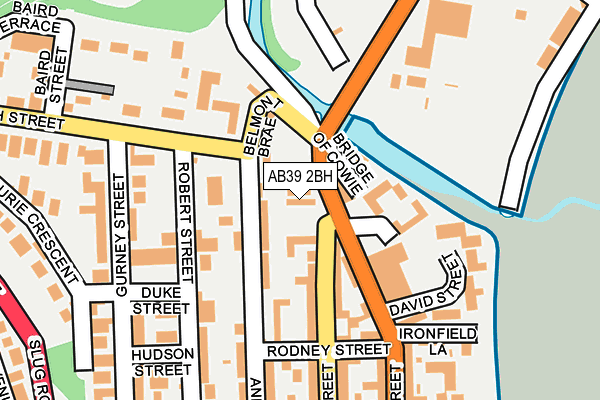 AB39 2BH map - OS OpenMap – Local (Ordnance Survey)