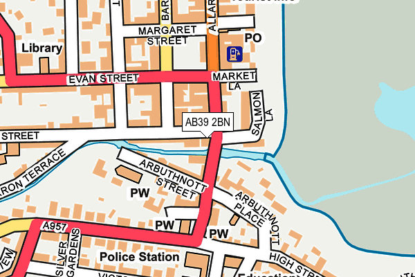 AB39 2BN map - OS OpenMap – Local (Ordnance Survey)