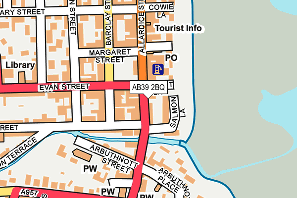 AB39 2BQ map - OS OpenMap – Local (Ordnance Survey)