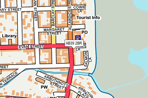 AB39 2BR map - OS OpenMap – Local (Ordnance Survey)