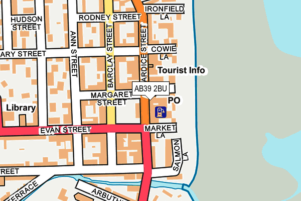 AB39 2BU map - OS OpenMap – Local (Ordnance Survey)