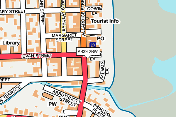 AB39 2BW map - OS OpenMap – Local (Ordnance Survey)