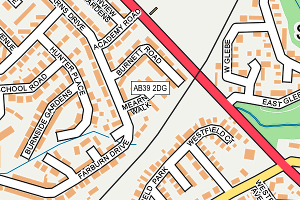 AB39 2DG map - OS OpenMap – Local (Ordnance Survey)