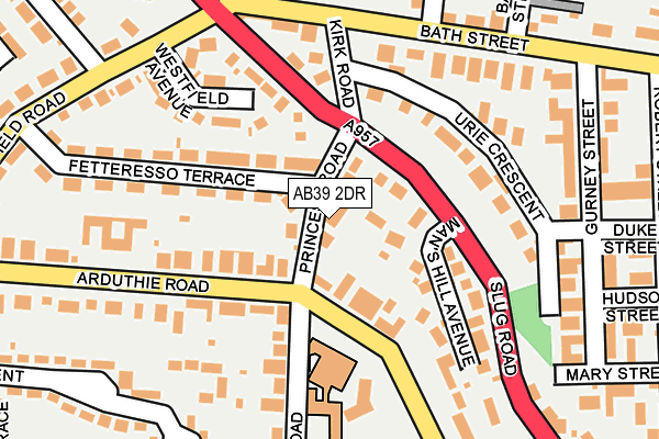AB39 2DR map - OS OpenMap – Local (Ordnance Survey)