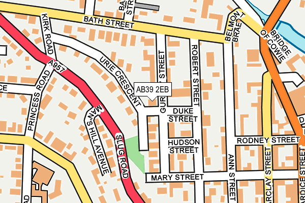 AB39 2EB map - OS OpenMap – Local (Ordnance Survey)