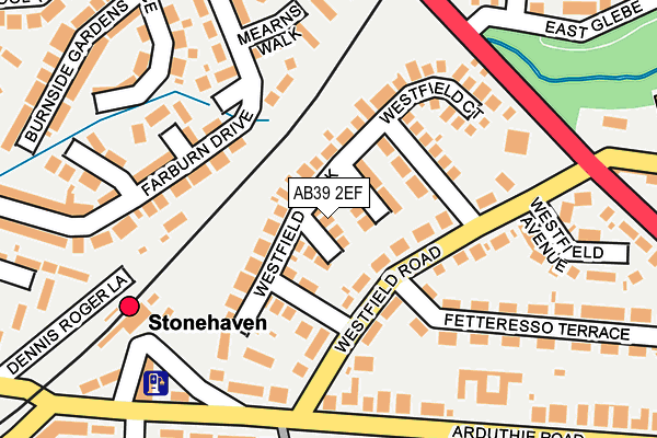 AB39 2EF map - OS OpenMap – Local (Ordnance Survey)