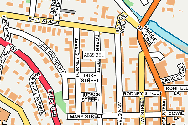 AB39 2EL map - OS OpenMap – Local (Ordnance Survey)