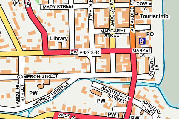 AB39 2ER map - OS OpenMap – Local (Ordnance Survey)