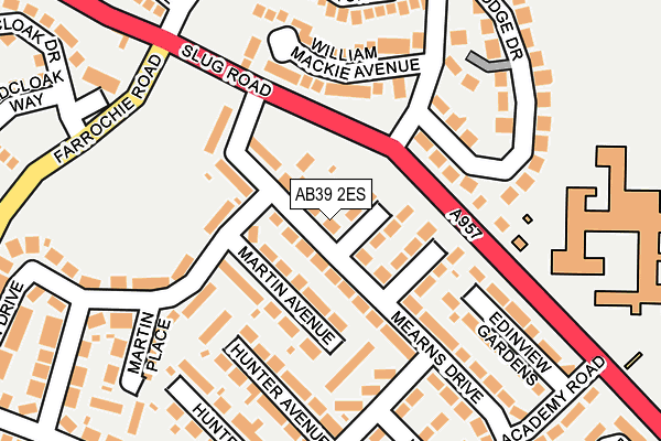 AB39 2ES map - OS OpenMap – Local (Ordnance Survey)