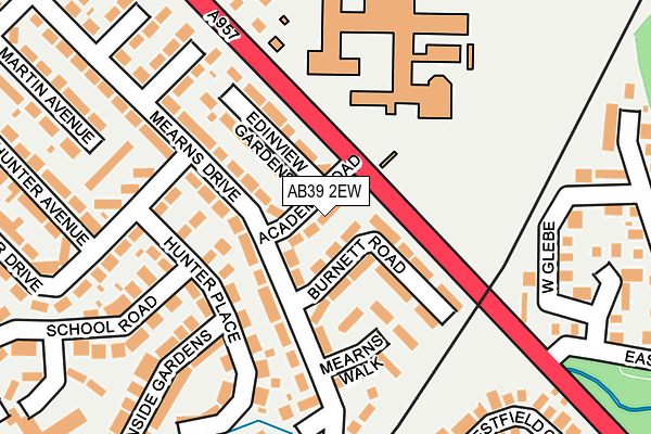AB39 2EW map - OS OpenMap – Local (Ordnance Survey)