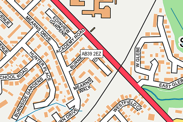 AB39 2EZ map - OS OpenMap – Local (Ordnance Survey)