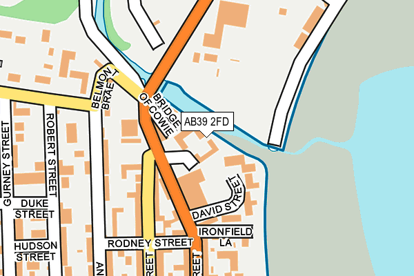 AB39 2FD map - OS OpenMap – Local (Ordnance Survey)