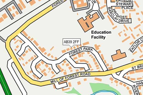 AB39 2FF map - OS OpenMap – Local (Ordnance Survey)