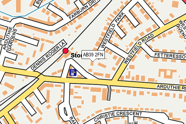 AB39 2FN map - OS OpenMap – Local (Ordnance Survey)