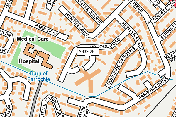 AB39 2FT map - OS OpenMap – Local (Ordnance Survey)