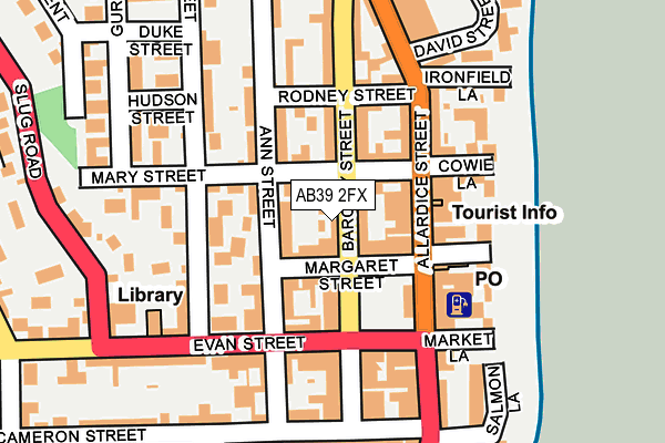 AB39 2FX map - OS OpenMap – Local (Ordnance Survey)