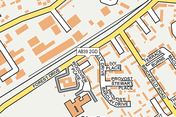 AB39 2GD map - OS OpenMap – Local (Ordnance Survey)