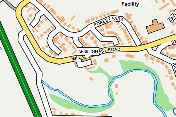 AB39 2GH map - OS OpenMap – Local (Ordnance Survey)