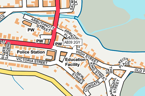 AB39 2GY map - OS OpenMap – Local (Ordnance Survey)