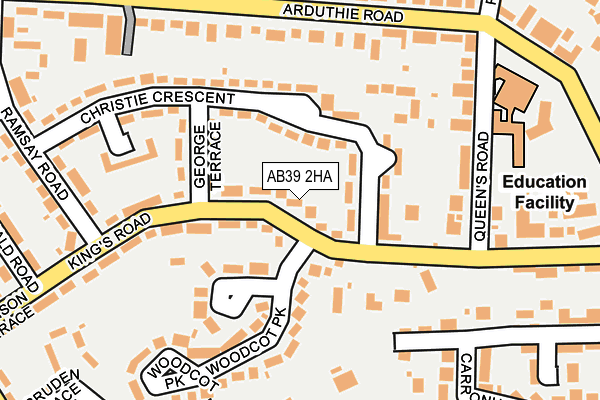 AB39 2HA map - OS OpenMap – Local (Ordnance Survey)