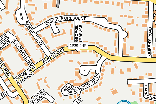 AB39 2HB map - OS OpenMap – Local (Ordnance Survey)