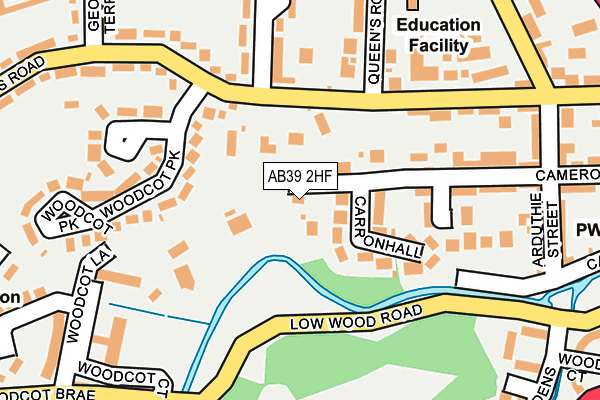 AB39 2HF map - OS OpenMap – Local (Ordnance Survey)