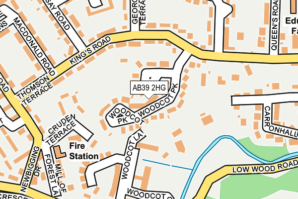 AB39 2HG map - OS OpenMap – Local (Ordnance Survey)