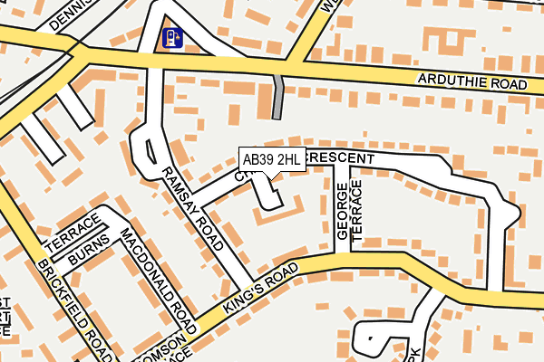 AB39 2HL map - OS OpenMap – Local (Ordnance Survey)