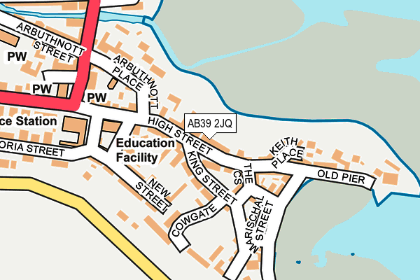AB39 2JQ map - OS OpenMap – Local (Ordnance Survey)