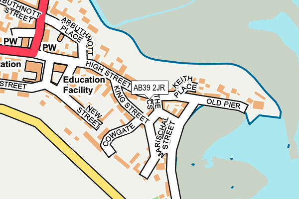 AB39 2JR map - OS OpenMap – Local (Ordnance Survey)