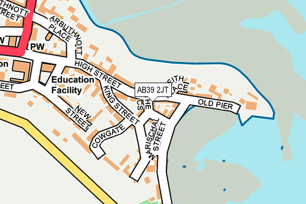 AB39 2JT map - OS OpenMap – Local (Ordnance Survey)