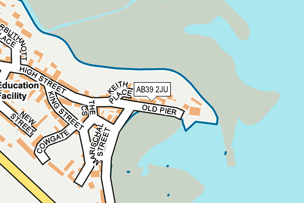 AB39 2JU map - OS OpenMap – Local (Ordnance Survey)