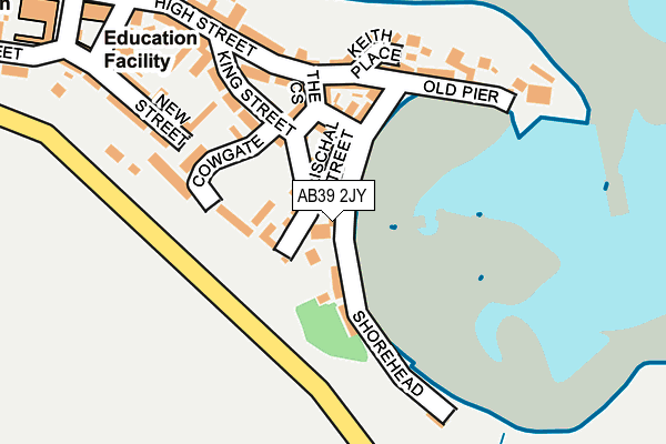 AB39 2JY map - OS OpenMap – Local (Ordnance Survey)