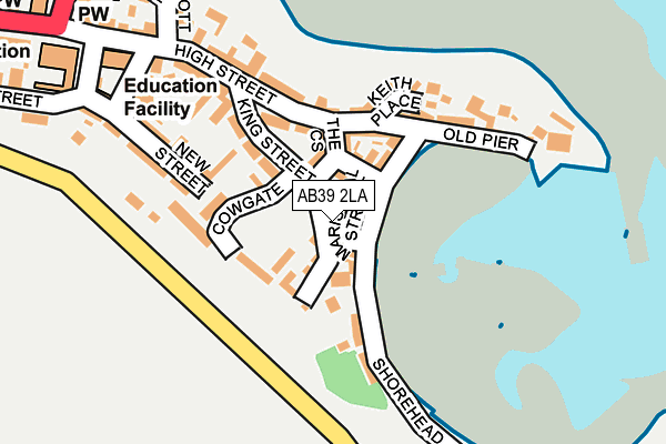 AB39 2LA map - OS OpenMap – Local (Ordnance Survey)