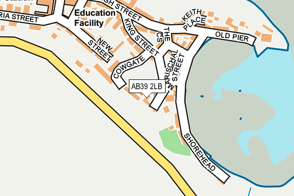 AB39 2LB map - OS OpenMap – Local (Ordnance Survey)