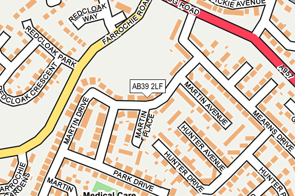 AB39 2LF map - OS OpenMap – Local (Ordnance Survey)