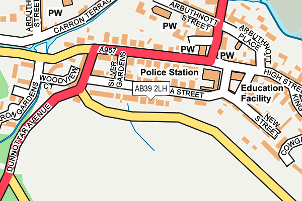 AB39 2LH map - OS OpenMap – Local (Ordnance Survey)
