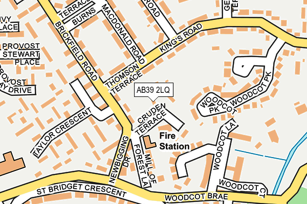 AB39 2LQ map - OS OpenMap – Local (Ordnance Survey)