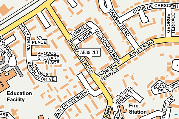 AB39 2LT map - OS OpenMap – Local (Ordnance Survey)