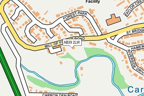 AB39 2LW map - OS OpenMap – Local (Ordnance Survey)