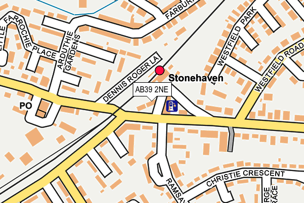 AB39 2NE map - OS OpenMap – Local (Ordnance Survey)