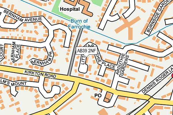 AB39 2NF map - OS OpenMap – Local (Ordnance Survey)